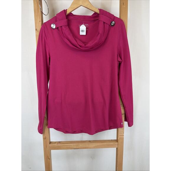 neon buddha Tops - Neon Buddha Hot Pink Long Sleeve Cowl Neck Tunic #1218 Size LARGE